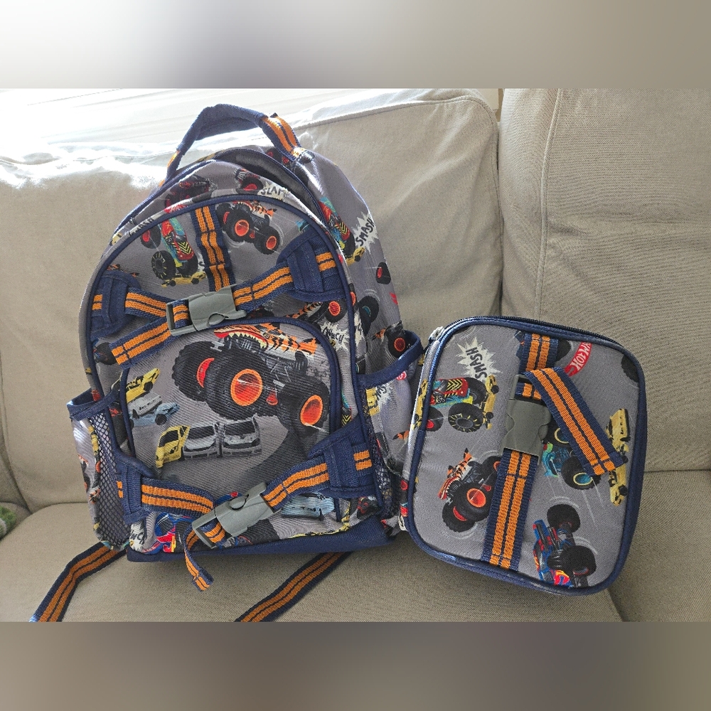 Mackenzie Hot Wheels™ Monster Trucks Backpacks & Monster Trucks Lunch Box